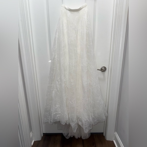 W.Too by Watters Anthropologie Ivory White Lace Wedding Bridal Skirt Dress